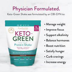 Vidapura Keto-Green Shake nutrition facts panel emphasizing keto-friendly macros.