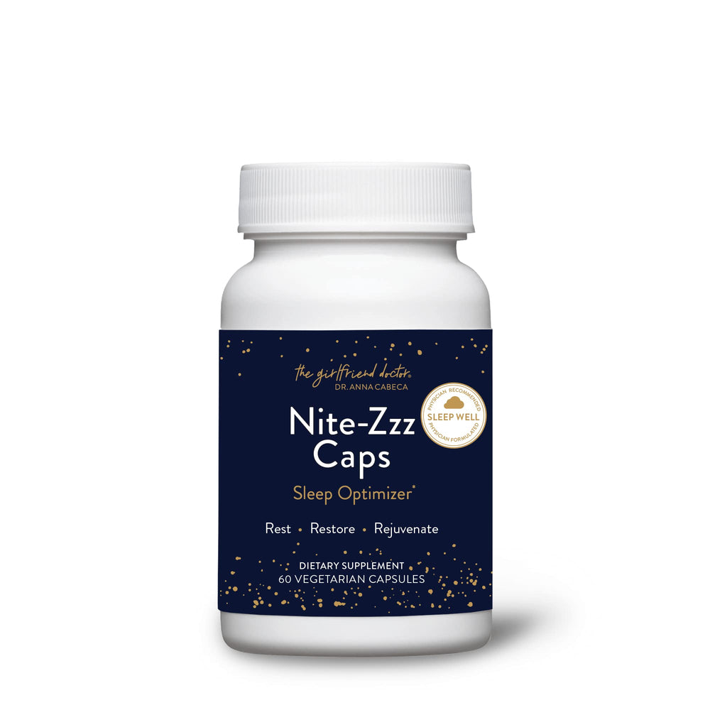 VIDAPURA Nite-Zzz bottle close-up highlighting melatonin-free sleep support.