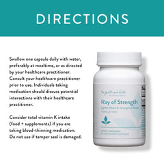 VIDAPURA Ray of Strength D3K2 bottle on shelf with water.