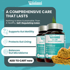 Close-up of VIFADIMED Colon capsule for gut comfort