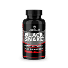 Vigor Labs Black Snake bottle front view signals natural vitality support for daily needs.