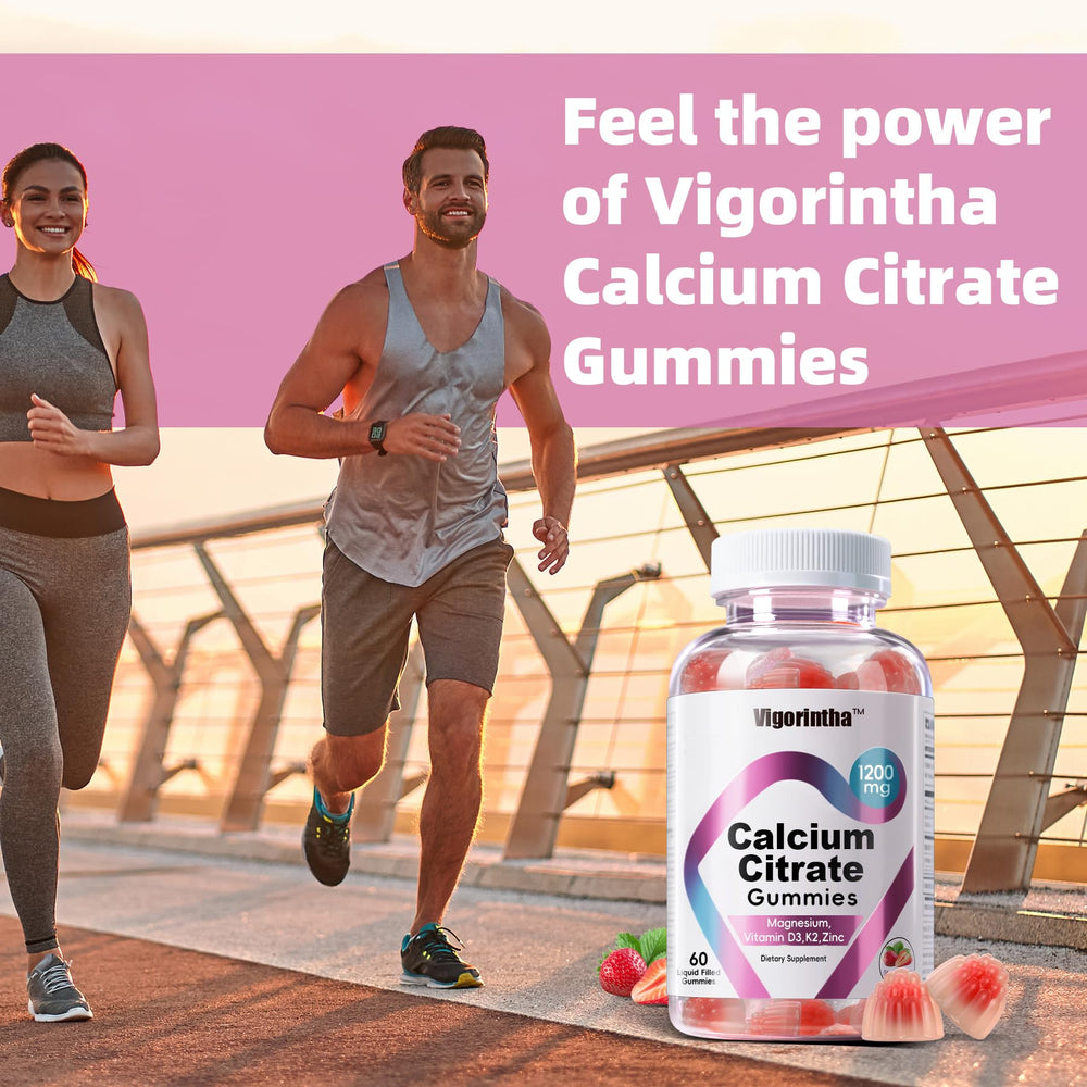 Vigorintha gummy texture close-up highlights soft chew for daily use