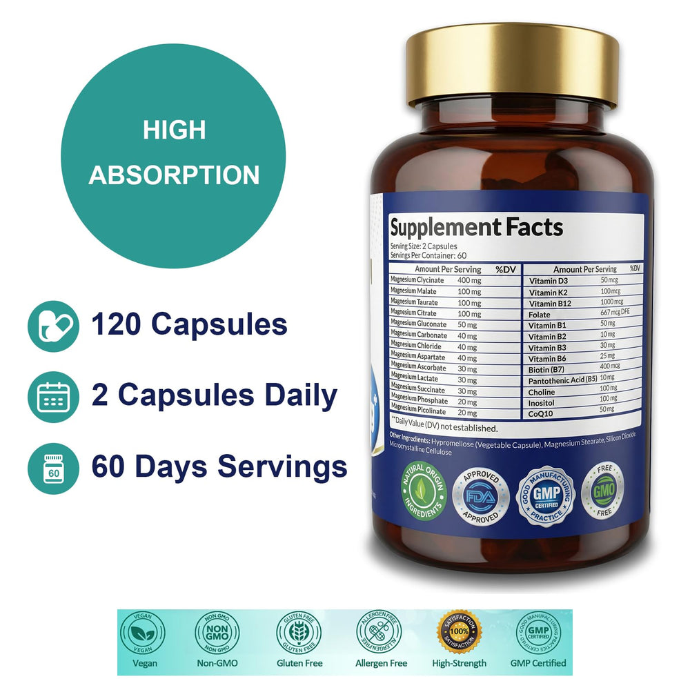 Vikaywoo magnesium capsules close-up showing uniform shape for reliable dosing.
