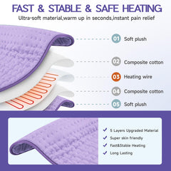 Vilicert heating pad control panel offers easy 6-heat customization.