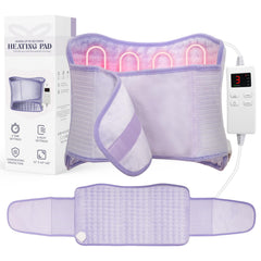 Vilicert Upgraded Heating Pad wrapped on the back belt for targeted relief from back pain
