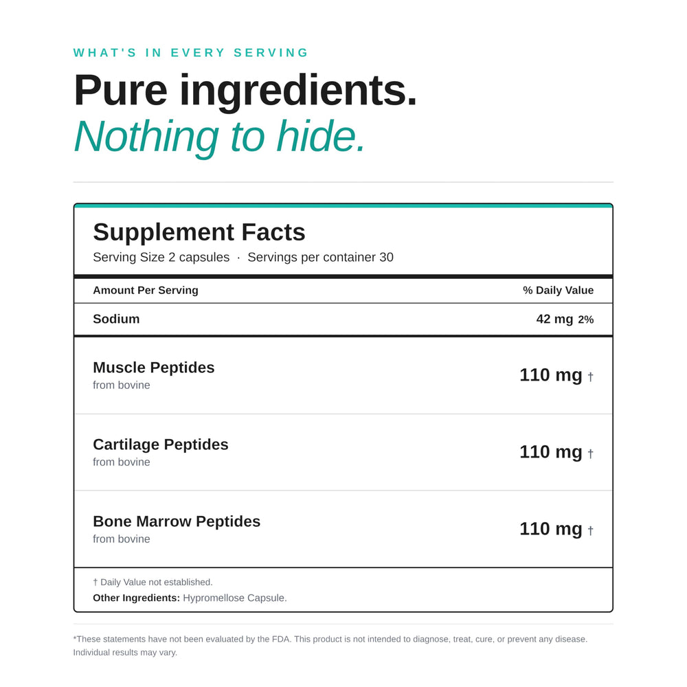 Hydropeptex technology close-up emphasizing fast absorption.