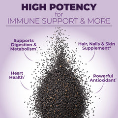 Vimerson Health Black Seed Oil promotes healthy hair skin and nails imagery.