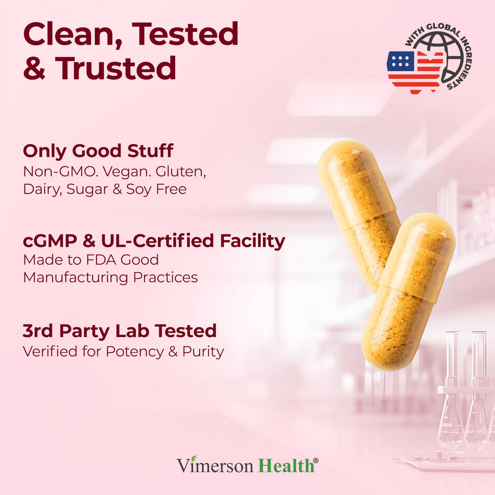 Vimerson Health bottle pour showcases easy daily dosing.