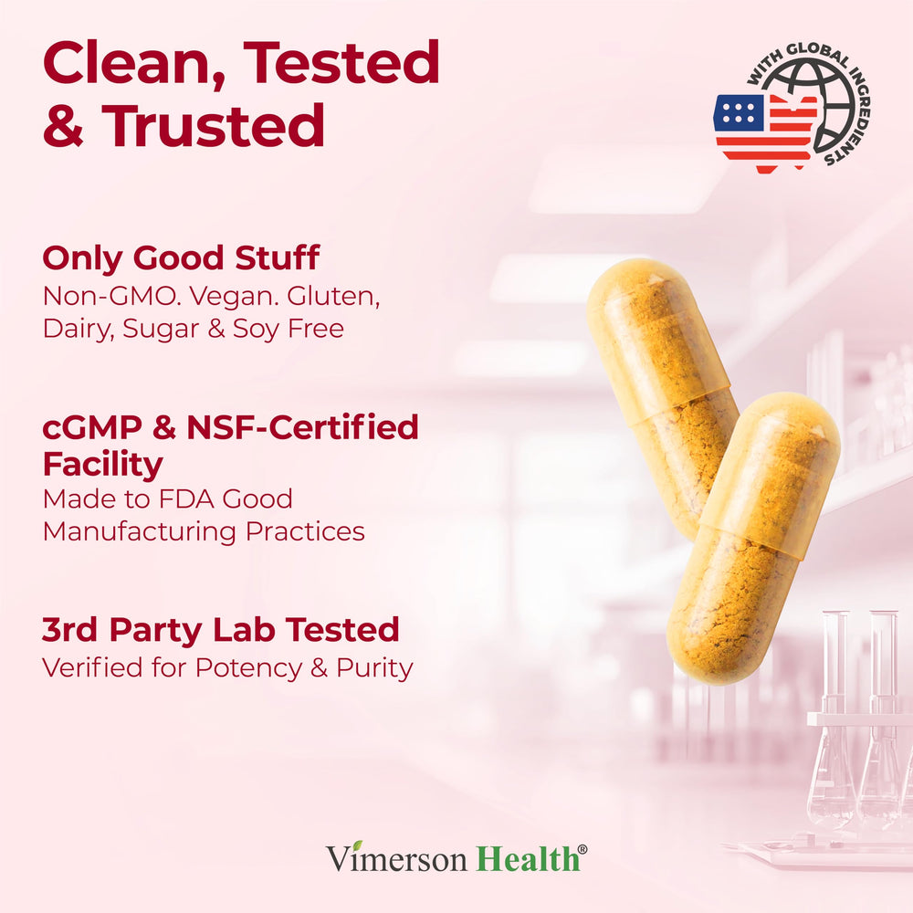 Vimerson Health digestive-comfort capsules shown for gut-friendly routine
