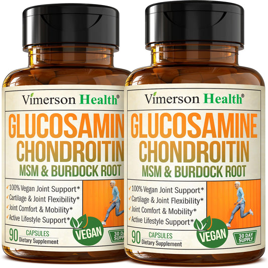 Vimerson Health Glucosamine-Chondroitin-MSM bottle front for daily joint care.