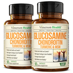 Vimerson Health glucosamine chondroitin MSM bottle displaying joint support formula