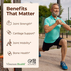 Close-up of Vimerson Health capsules for daily joint care