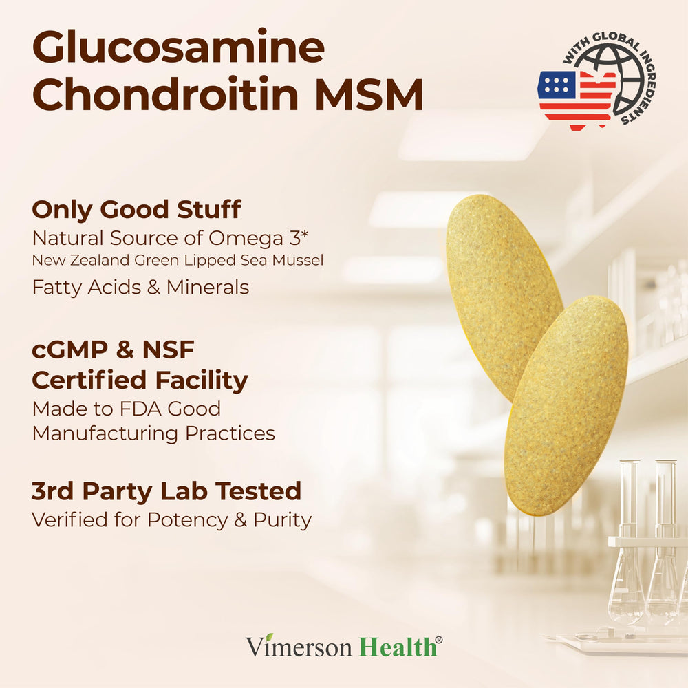 Vimerson Health near-closeup bottle highlights a trustworthy joint support formula