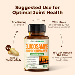 Vimerson Health ingredients list shows glucosamine, chondroitin, and MSM synergy