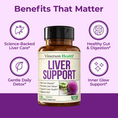 Vimerson Health herbal blend label featuring milk thistle and artichoke extracts.