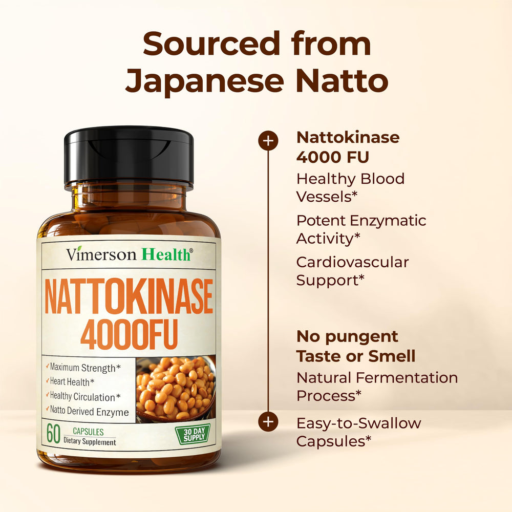 Plant based nattokinase enzyme from Vimerson Health for natural circulation support