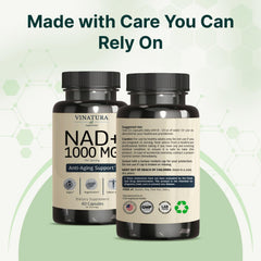 VINATURA NAD 1000mg 60 capsules count on bottle.