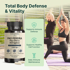 VINATURA Pao Pereira bark capsule close-up suggesting natural immune system support