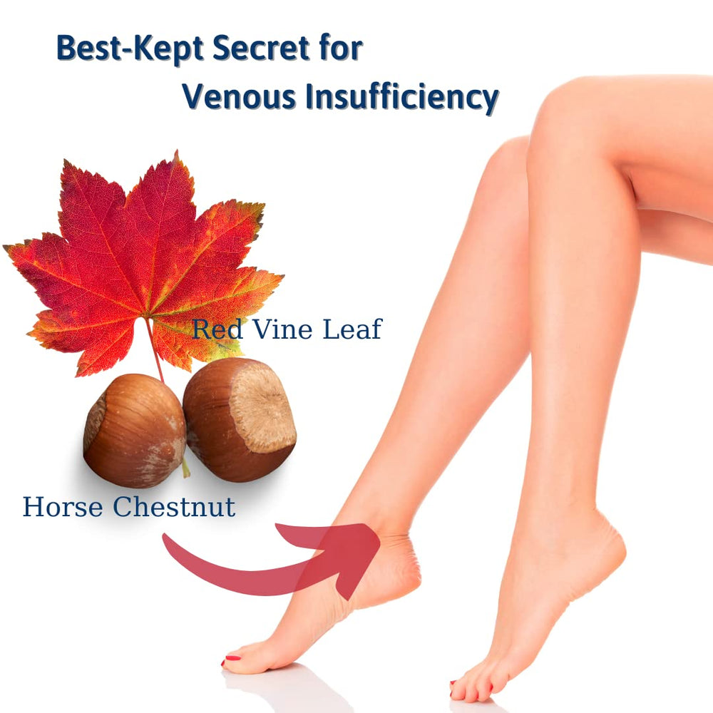 VINATURA Vein health graphic suggests leg comfort.