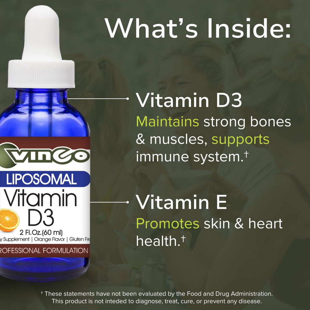 Vinco label emphasizes gluten-free and vegetarian formulation for easy use.