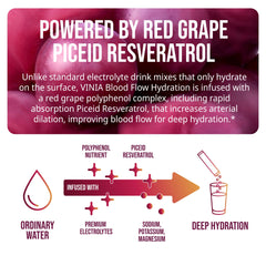 Vinia bottle beside glass emphasizes convenient hydration setup.