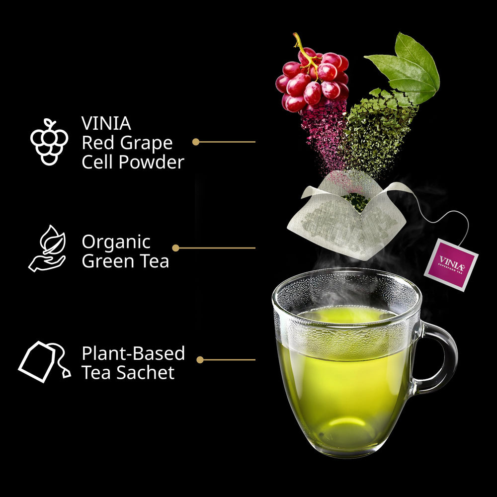 VINIA Piceid Resveratrol grape cell powder bottle highlights science-backed formulation
