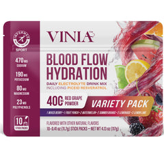 Vinia sampler package front view for on-the-go hydration.