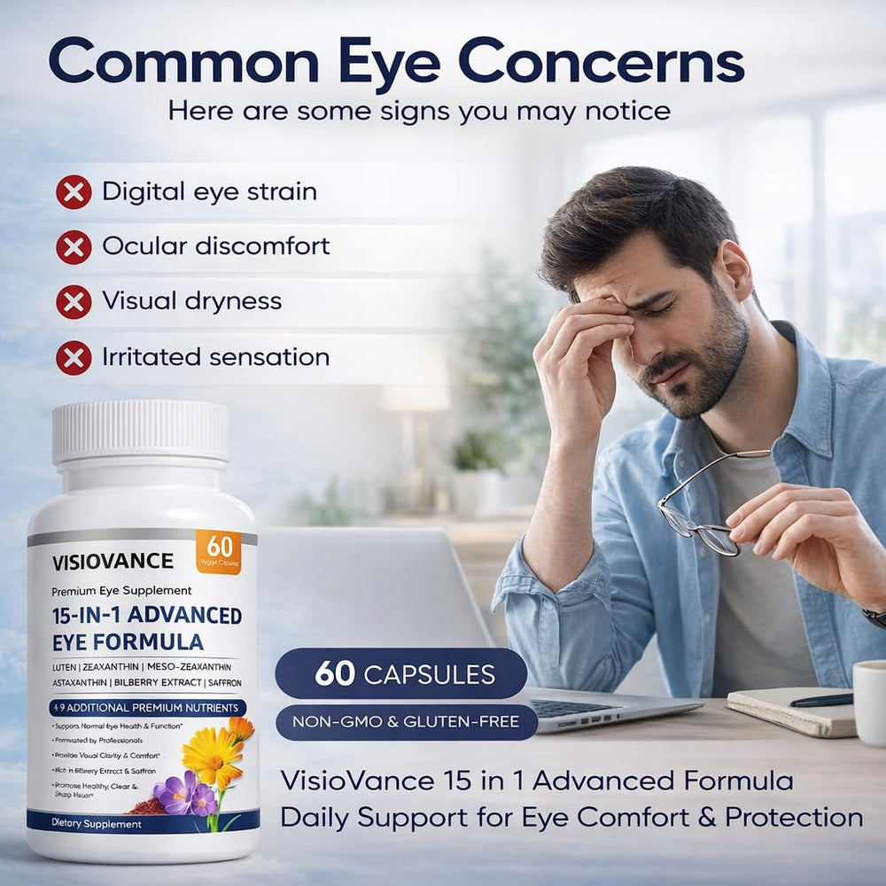 VISIOVANCE 15-in-1 packaging ready for daily routines and easy intake