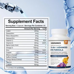 Visiovance eye health capsules for daily use.