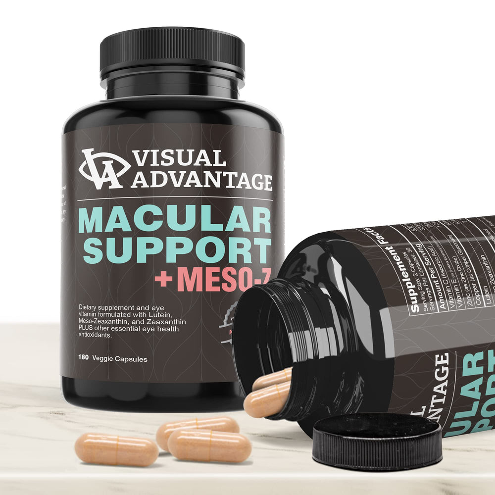 Visual Advantage Macular Support Meso-Z US manufacturing stamp signals GMP quality