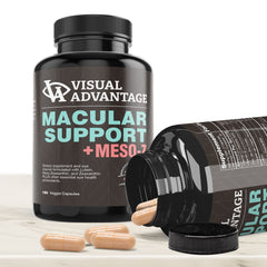 Visual Advantage Macular Support Meso-Z US manufacturing stamp signals GMP quality