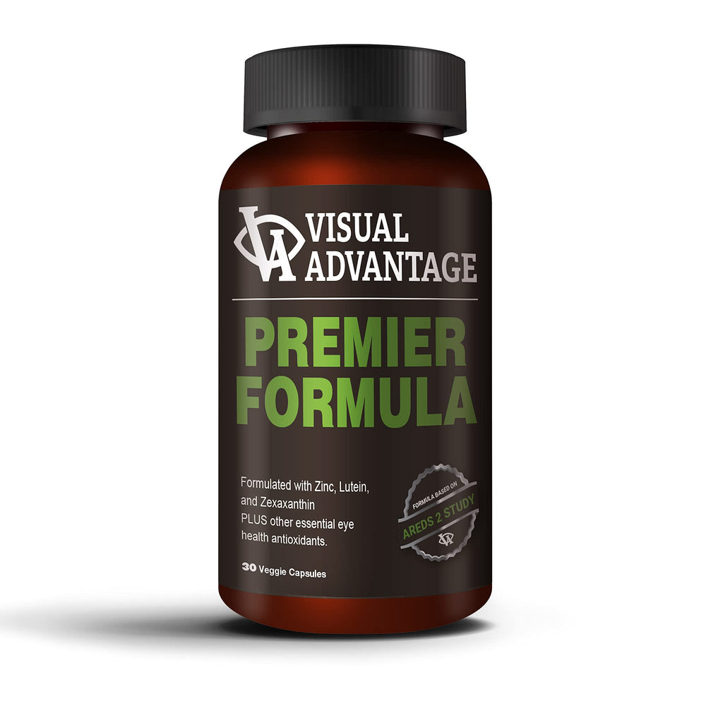 Visual Advantage Premier Formula bottle on shelf supports daily eye health