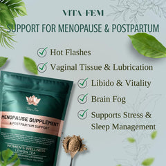 Vita-Fem night sleep scene promotes restful nights with a single daily sachet.