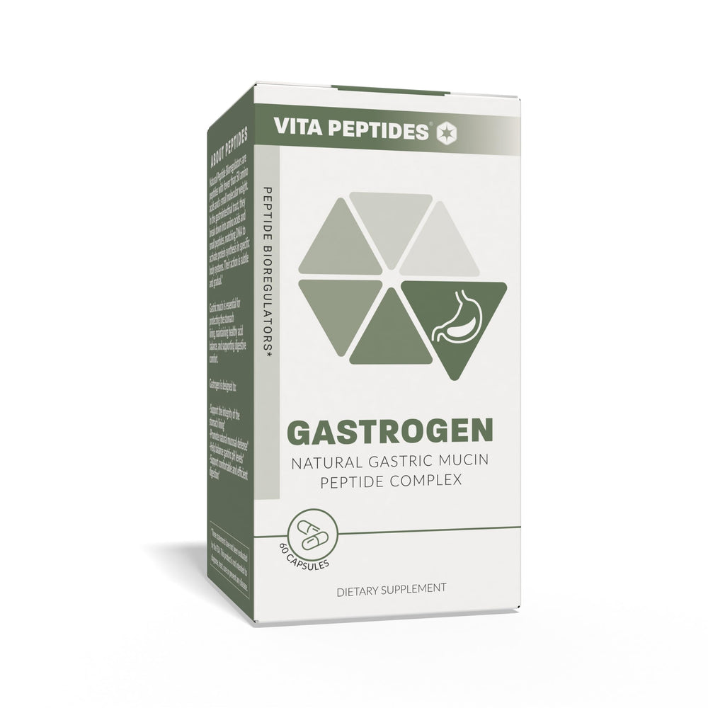 Vita Peptides Gastrogen packaging on display suggesting USA-made quality