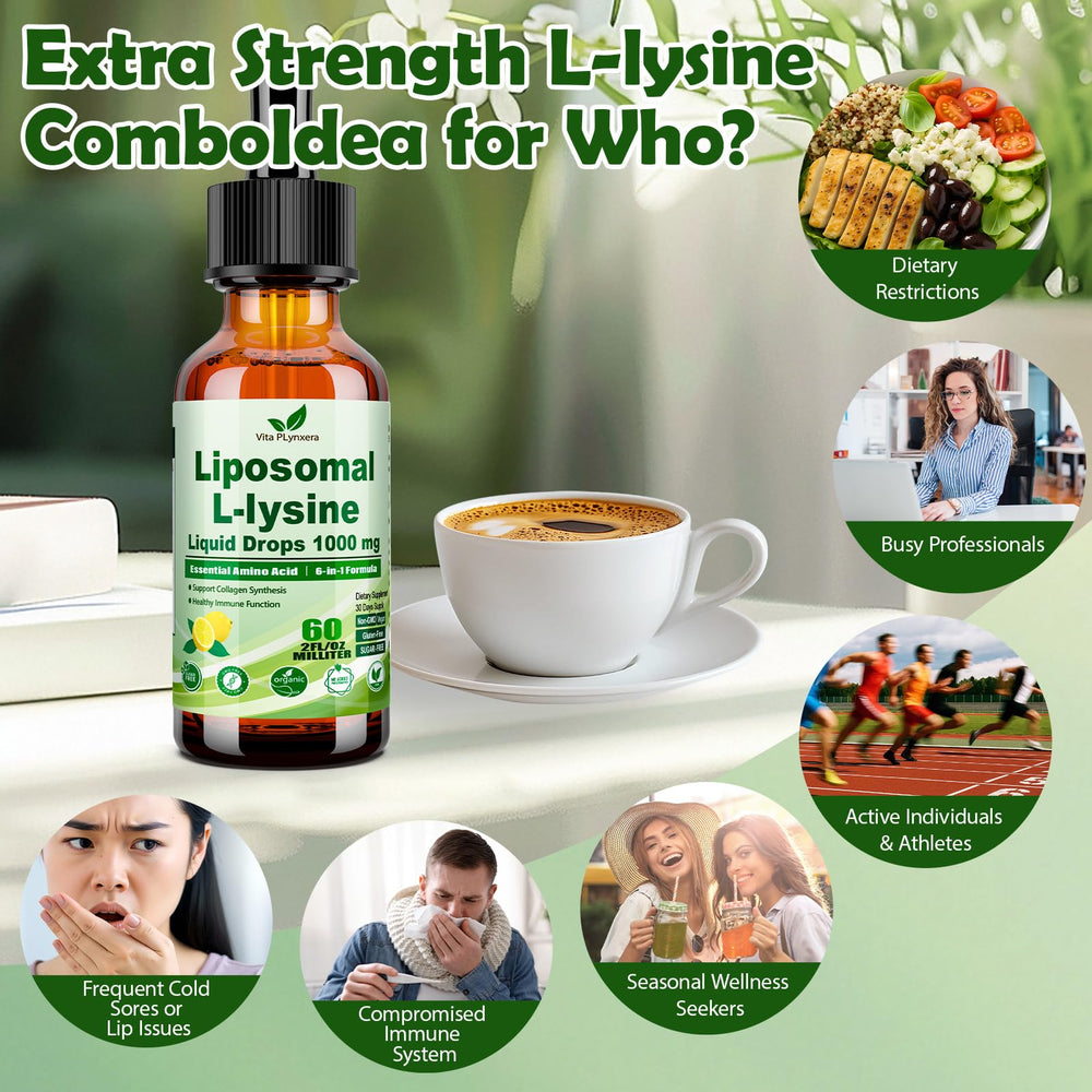 Vita PLynxera lemon-flavor liquid drops offer refreshing taste and easy absorption