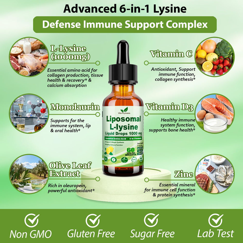 Close-up of Vita PLynxera lysine drops dosing dropper for easy daily intake