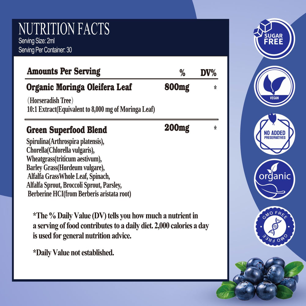 Blueberry-flavored Vita PLynxera drops close-up, great for easy daily intake.