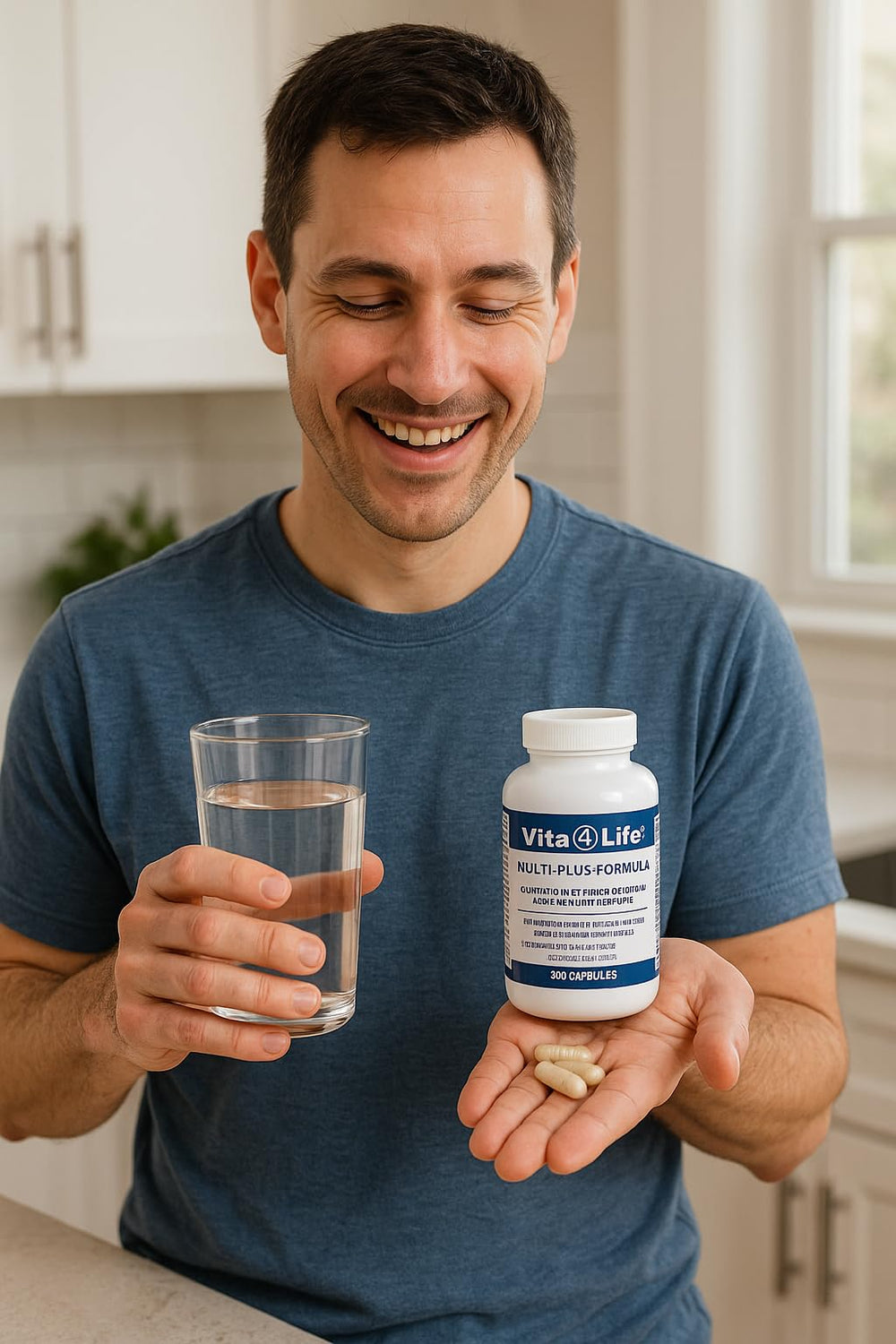 Vita4Life bottle highlights 87mg iron for high-absorption support.