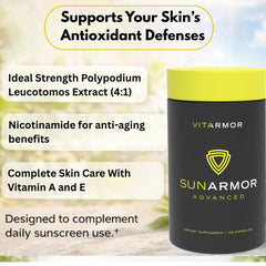 VitaArmor SunArmor Advanced capsule close-up with glossy coating.