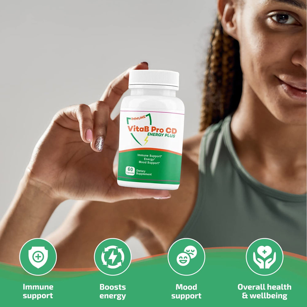 Opened VitaB Pro CD Energy Plus bottle