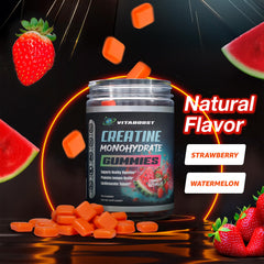 VitaBoost Creatine Gummies vegan formula label highlighting clean energy potential.