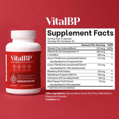 VitalBP L-Citrulline component close-up for blood flow support.