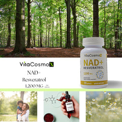 VitaCosmoX NAD+ capsules blister pack for daily routine.