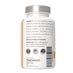 VitaCosmoX GMP-certified seal indicating third-party quality testing.