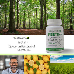 VitaCosmoX ingredient powder bowl emphasizes natural antioxidants used in the formula.