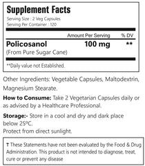 VitaCosmoX policosanol sugar cane extract gluten free non GMO claim