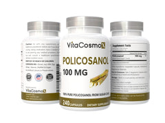 VitaCosmoX policosanol sugar cane extract serving size graphic for routine planning