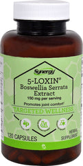 Vitacost Synergy 5-Loxin AKBA Boswellia extract bottle shows capsules for joint comfort.