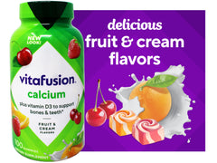 Cream-flavored Vitafusion gummy swatch to show texture and flavor appeal.
