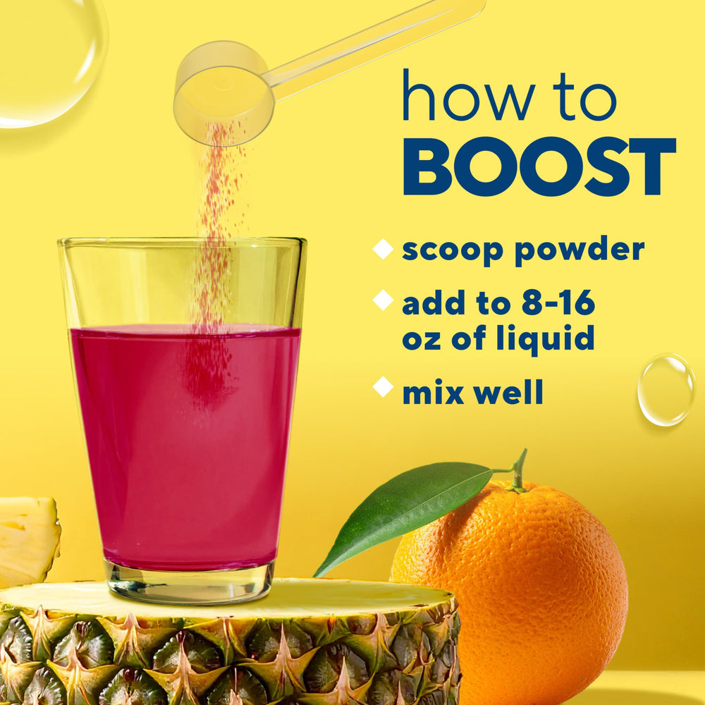 Vitafusion Hydraboost on a sporty bottle suggests convenient on-the-go hydration.